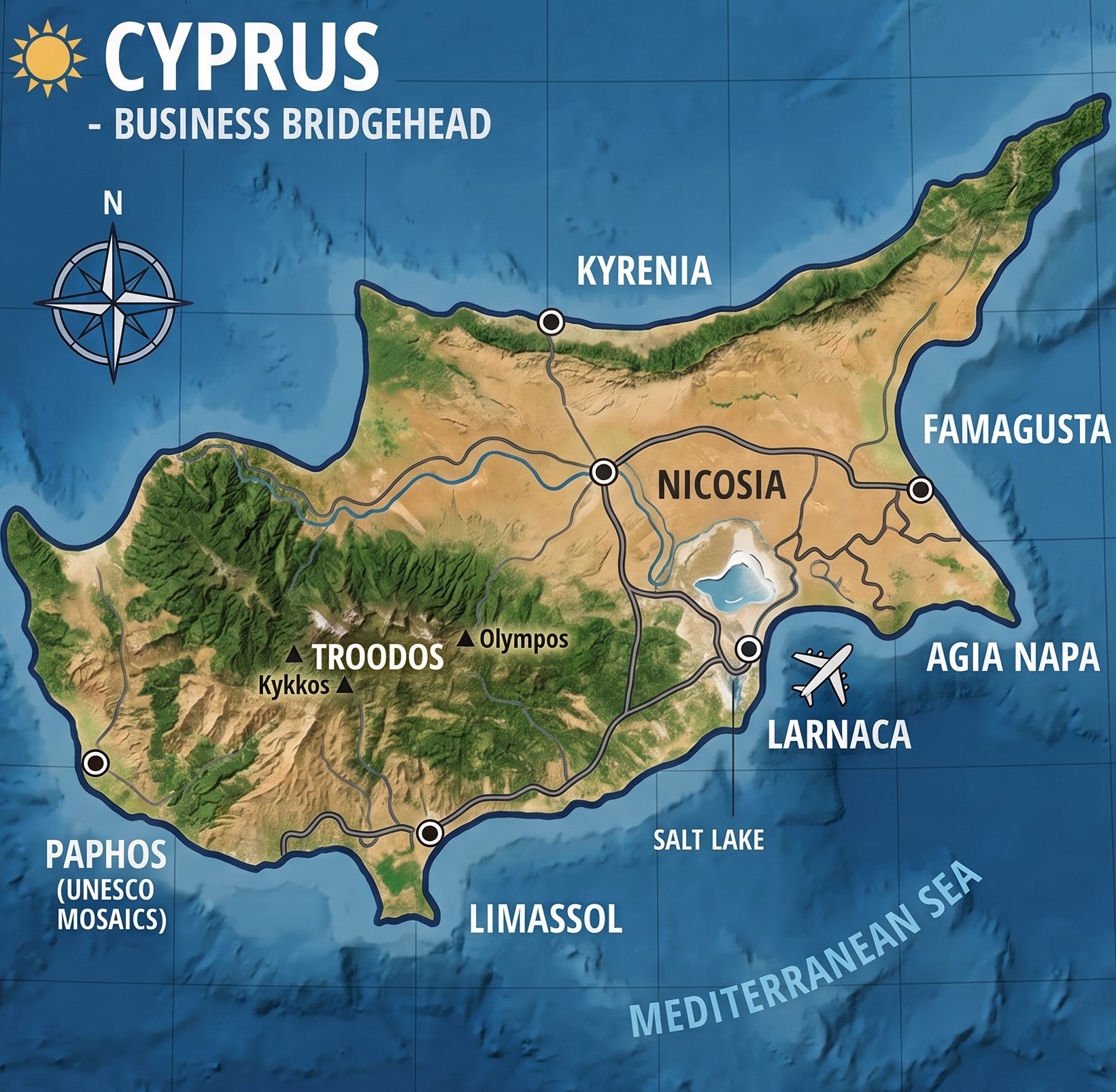 Map to Bridgehead Consulting Cyprus Office
